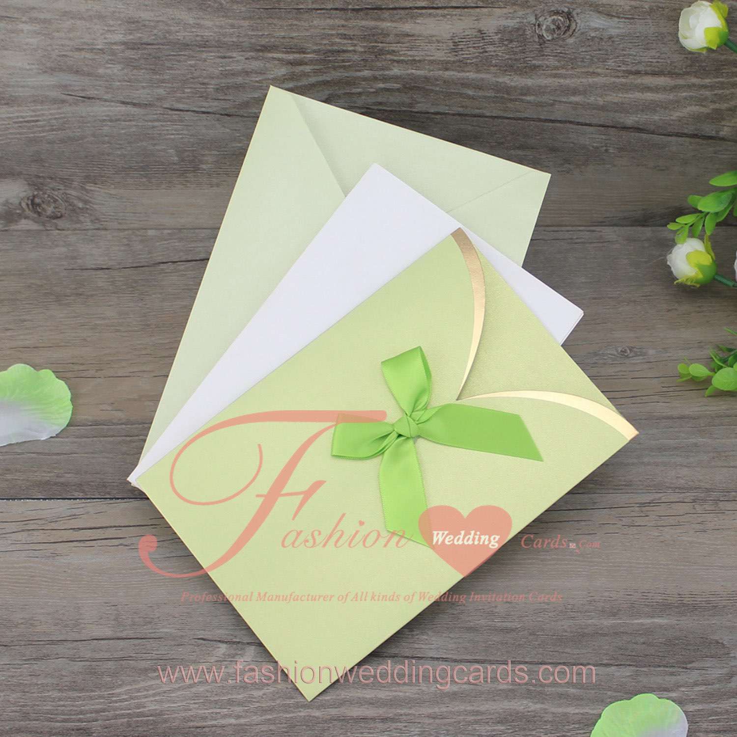 Pocket Wedding Invitations with Satin